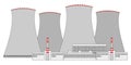 Nuclear power plant Royalty Free Stock Photo