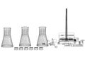 Nuclear Power Plant Architect Blueprint - isolated Royalty Free Stock Photo