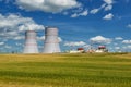 Nuclear power plant in Ostrovets, Grodno region, Belarus Royalty Free Stock Photo