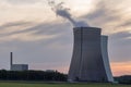 Nuclear power plant with cooling towers in Philippsburg, Germany