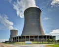 Nuclear power plant cooling towers Royalty Free Stock Photo
