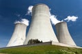 Nuclear power plant Dukovany - cooling towers Royalty Free Stock Photo