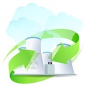 Nuclear Power Plant Icon Royalty Free Stock Photo