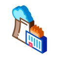 Nuclear power plant isometric icon vector illustration Royalty Free Stock Photo