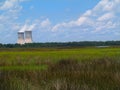 Nuclear Power Plant Next to a Florida Marsh Royalty Free Stock Photo