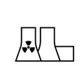 Nuclear power plant outline icon