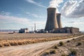 Nuclear power plant Temelin in Namib desert, Namibia, generative ai