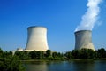 Nuclear power plant waterfront Royalty Free Stock Photo