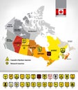 Nuclear power plants map of Canada 2