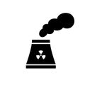 Nuclear power station vector icon