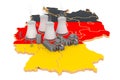 Nuclear power stations in Germany, 3D rendering