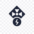 Nuclear power transparent icon. Nuclear power symbol design from