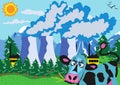 Nuclear powerplant and cow