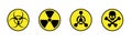Nuclear Radiation chemical biological icon set