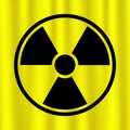 Nuclear radiation symbol on grunge wall. Vector background Royalty Free Stock Photo