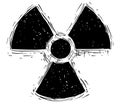 Nuclear Radiation Symbol Vector Hand Drawing Doodle