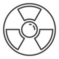 Nuclear Radiation vector Danger Zone thin line icon or symbol Royalty Free Stock Photo