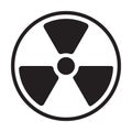 Nuclear radiation warning icon vector radioactive symbol atomic sign for graphic design, logo, web site, social media, mobile app