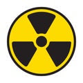 Nuclear radiation warning icon vector radioactive symbol atomic sign for graphic design, logo, website, social media, mobile app,