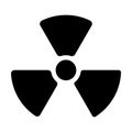 Nuclear radiation warning icon vector radioactive symbol atomic sign for graphic design, logo, website, social media, mobile app,
