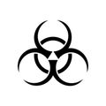 Nuclear radioactive danger sign. Toxic sign, symbol. Warning radioactive zone