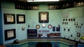 Nuclear reactor control panel in an antique office