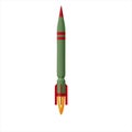 Nuclear Rocket Air Bomb, Atomic Bombshell. Flat Vector Icon illustration. Royalty Free Stock Photo