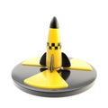 Nuclear rocket war sign isolated Royalty Free Stock Photo