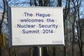 2014 Nuclear Security Summit sign Royalty Free Stock Photo