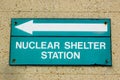 Nuclear shelter direction sign Royalty Free Stock Photo