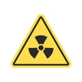 Nuclear sign isolated on white background. Radiation hazard warning. Propeller sign symbolizing radioactive contamination. Vector Royalty Free Stock Photo