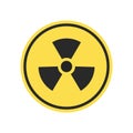 Nuclear sign isolated on white background. Radiation hazard warning. Propeller sign symbolizing radioactive contamination. Vector Royalty Free Stock Photo