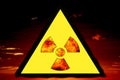 Nuclear sign representing the danger of radiation, Warning sign