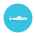 nuclear submarine icon in badge style. One of Ships collection icon can be used for UI, UX Royalty Free Stock Photo