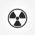 Nuclear symbol. atomic and radiation sign. ecology and environment icon. isolated vector image