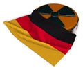 Nuclear symbol and flag of germany