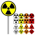 Nuclear Symbol Icon - vector illustration