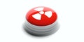 Nuclear button isolated on white background. 3d illustration Royalty Free Stock Photo