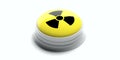 Nuclear button isolated on white background. 3d illustration Royalty Free Stock Photo