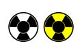 Nuclear vector icon Radiation hazard sign alert danger symbol. Web site page and mobile app design vector element