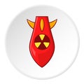 Nuclear warhead icon, cartoon style Royalty Free Stock Photo