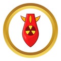 Nuclear warhead vector icon Royalty Free Stock Photo