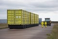 nuclear waste being transported in special containers for permanent storage