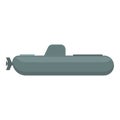 Nuclear weapon submarine icon cartoon vector. Rocket atom Royalty Free Stock Photo