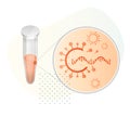 Nucleic Acid Amplification - PCR Testing Process - Illustration Royalty Free Stock Photo