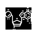 nucleic acids biochemistry glyph icon vector illustration