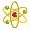 Nucleus and orbiting electrons icon isolated Royalty Free Stock Photo