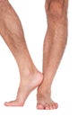 Nude man's legs isolated Royalty Free Stock Photo