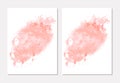 Nude pink brush stroke painted background with watercolor brush paint texture. Design template perfect for web banner, social medi