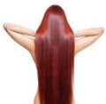 Nude woman with long red hair Royalty Free Stock Photo